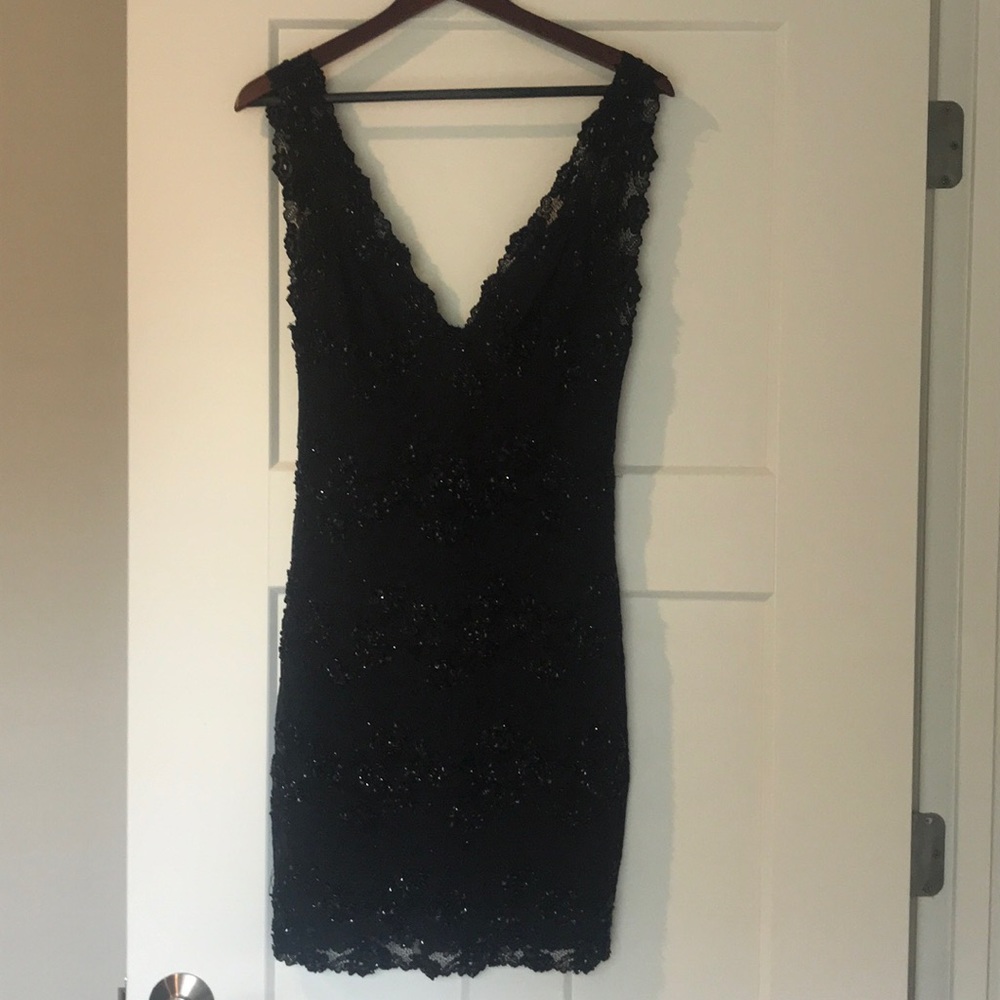 Black Beaded cocktail dress